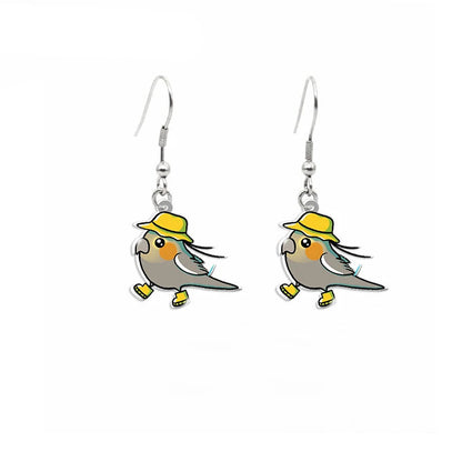Cute Parrot Acrylic Dangle Earrings | Bon Bon Bird Toys