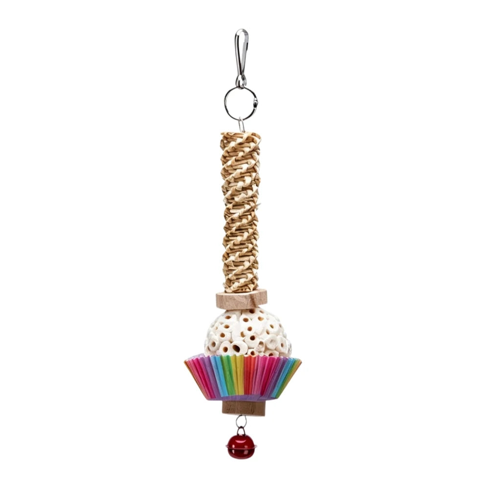Sola Ball Foraging Toy with Raffia Cups | Bon Bon Bird Toys