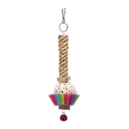 Sola Ball Foraging Toy with Raffia Cups | Bon Bon Bird Toys