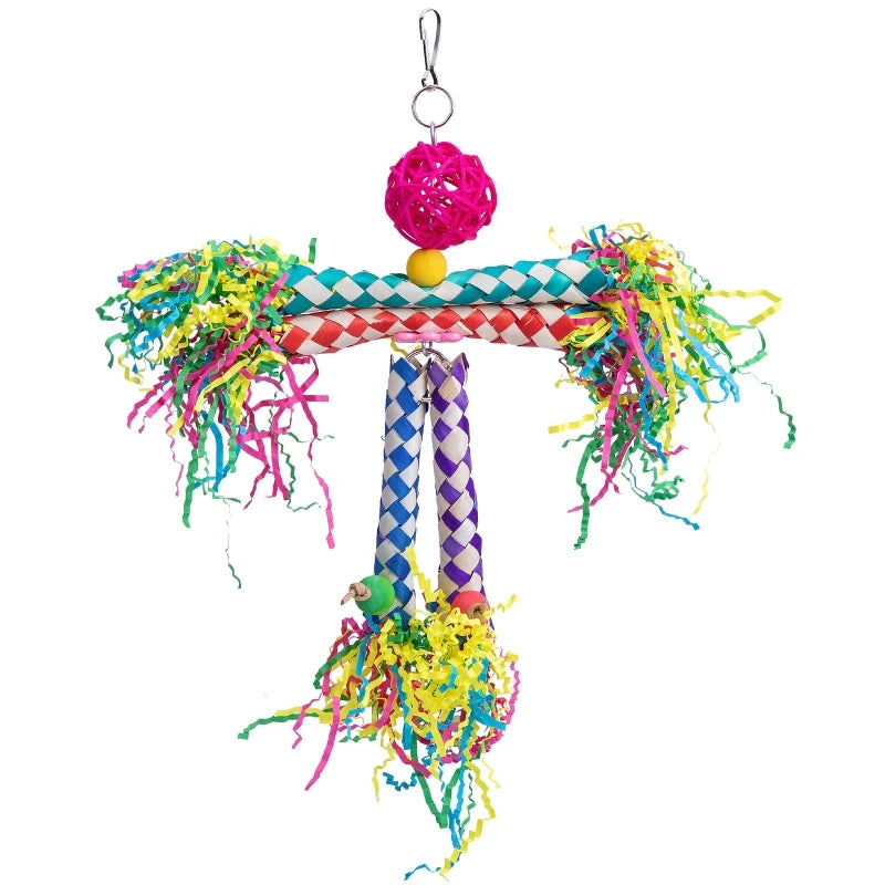 5 Piece Crinkle Paper Shredding Toy Set for Birds | Bon Bon Bird Toys