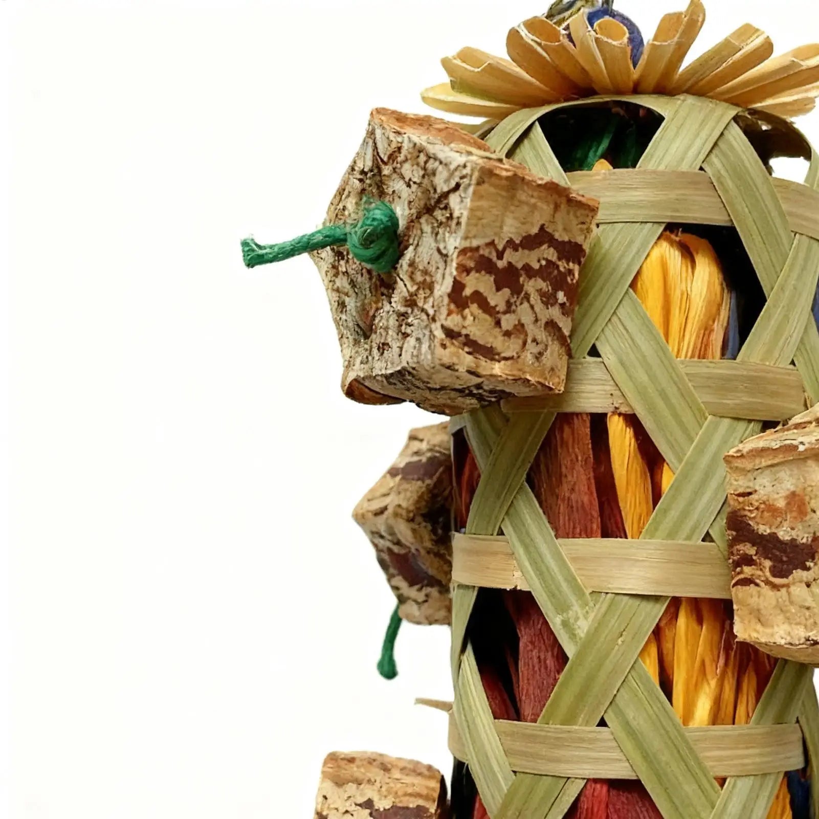 Corn Husk & Starfruit Foraging Toy for Birds | Bon Bon Bird Toys