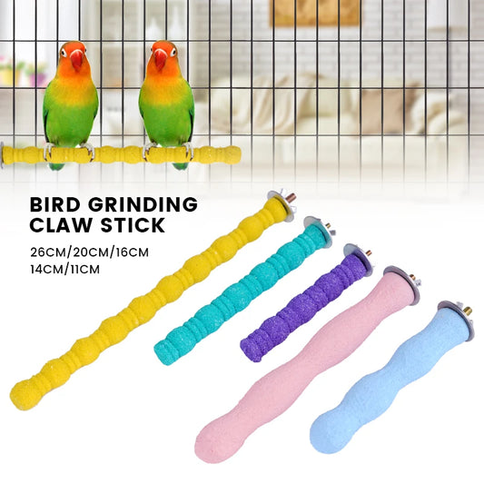 Sand-Coated Claw Grinding Perch Stick | Bon Bon Bird Toys