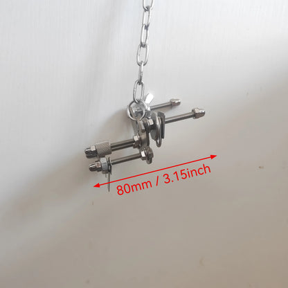 Stainless Steel Cross-Bar Parrot Puzzle Toy with Bell | Bon Bon Bird Toys