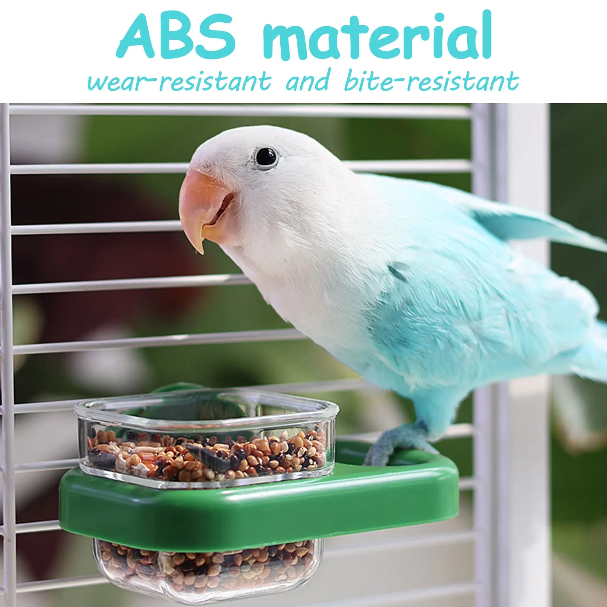 Cage-Mount ABS Feeder Bowl for Birds | Bon Bon Bird Toys