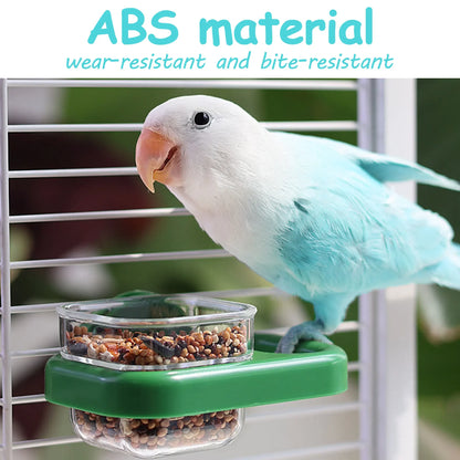 Cage-Mount ABS Feeder Bowl for Birds | Bon Bon Bird Toys