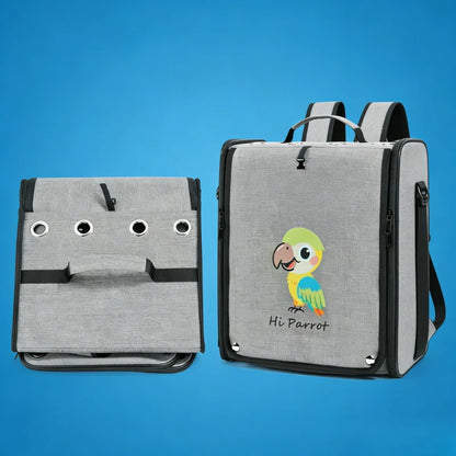 Bird Backpack Carrier with Window & Perch | Bon Bon Bird Toys