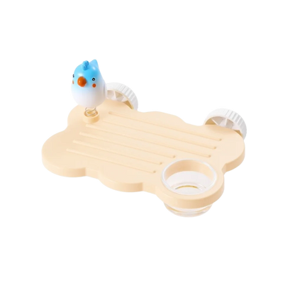 Cloud-Shaped Cage-Mount Bird Perch with Bowl & Play Figurine | Bon Bon Bird Toys