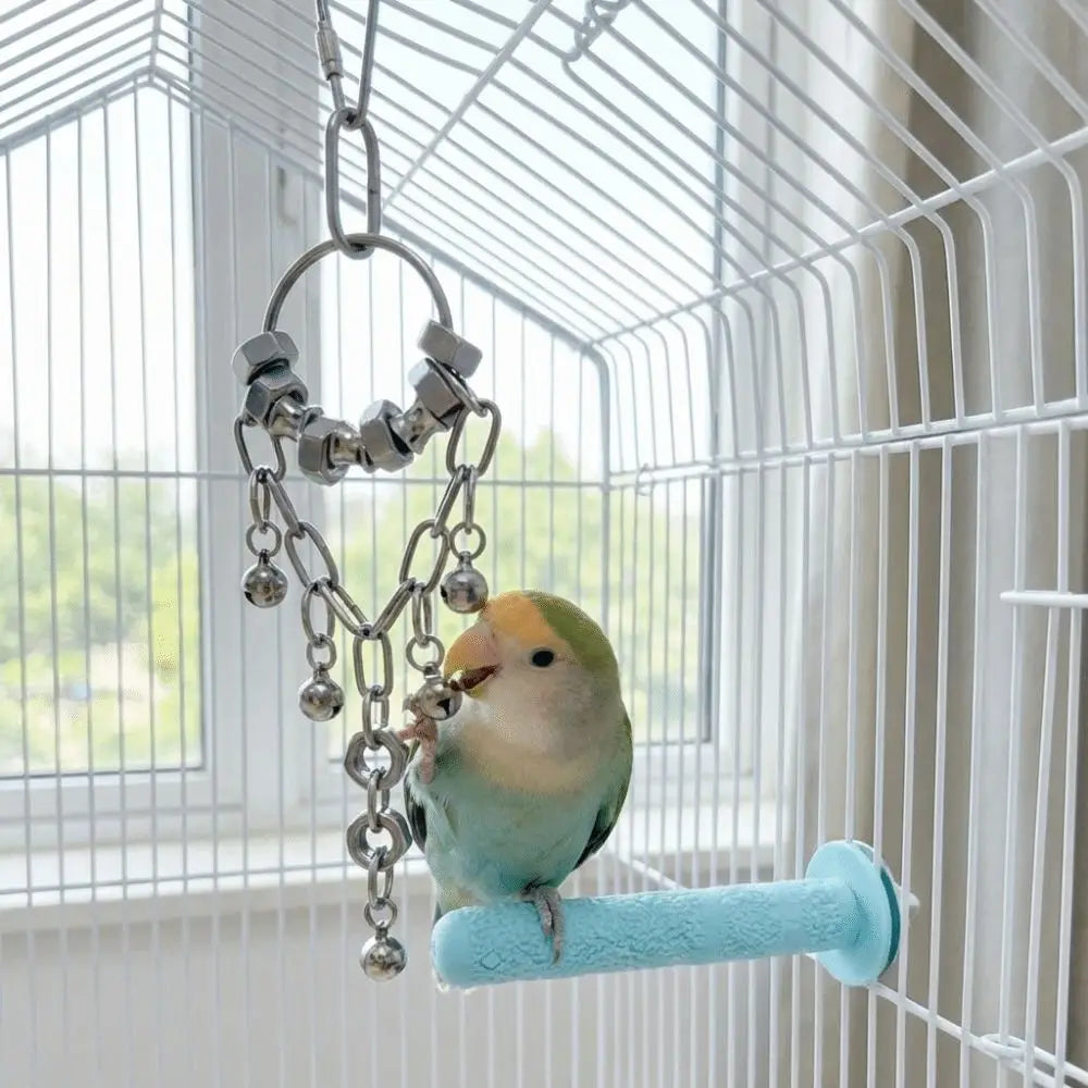 Stainless Steel Chain Bell Toy for Birds