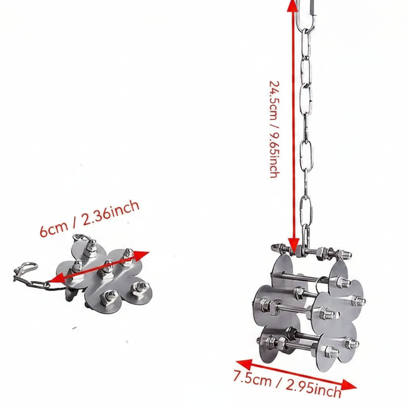 Stainless Steel Parrot Puzzle & Enrichment Toy | Bon Bon Bird Toys