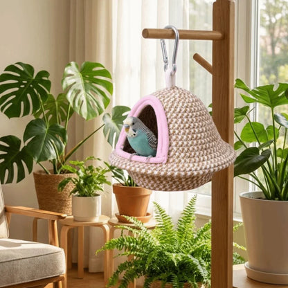Handwoven Cotton Bird Nest | Bon Bon Bird Toys