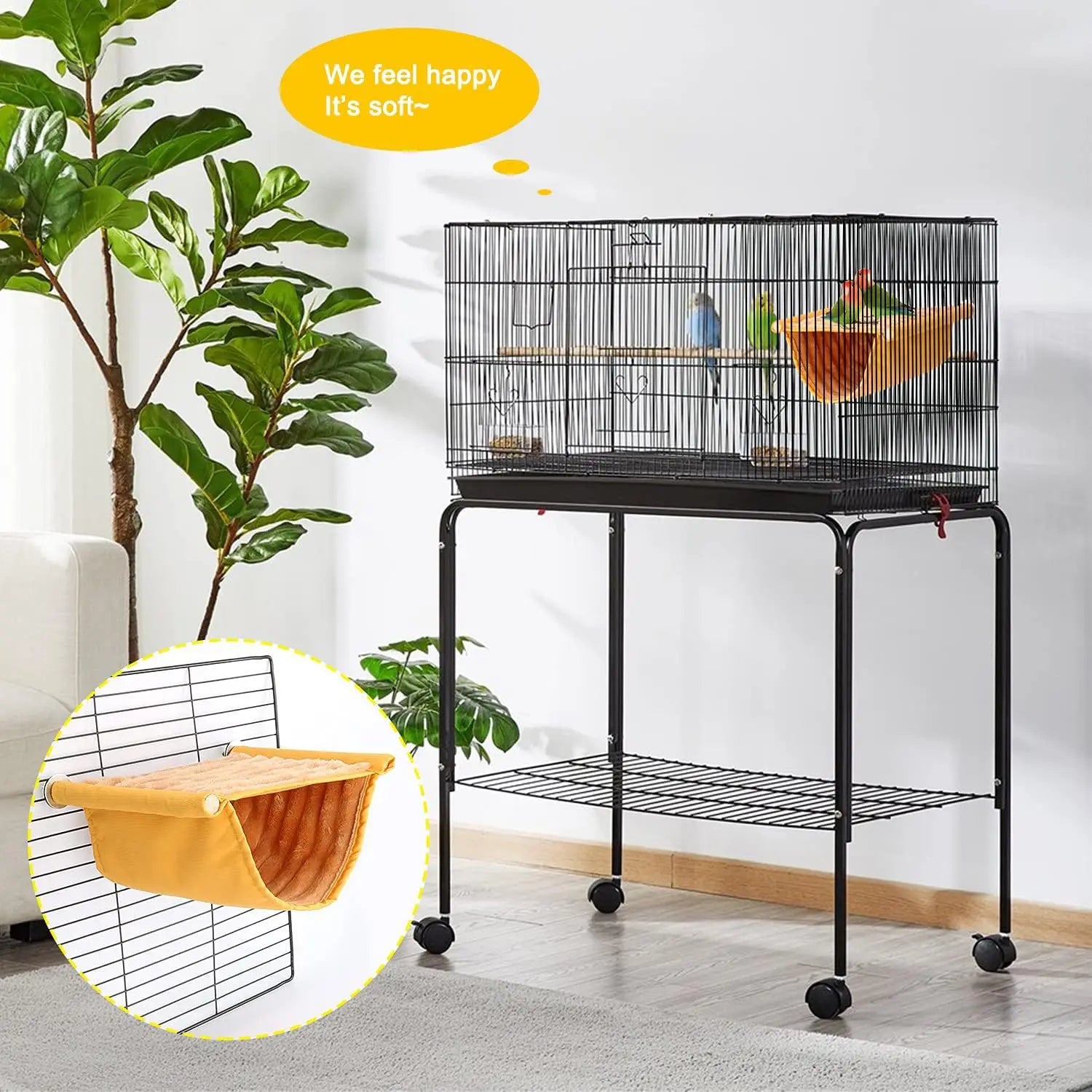 Fleece Bird Hammock | Bon Bon Bird Toys