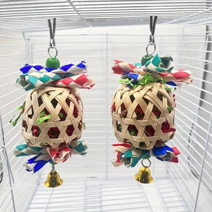 Colorful Paper Lantern Bird Toy for Small & Medium Birds