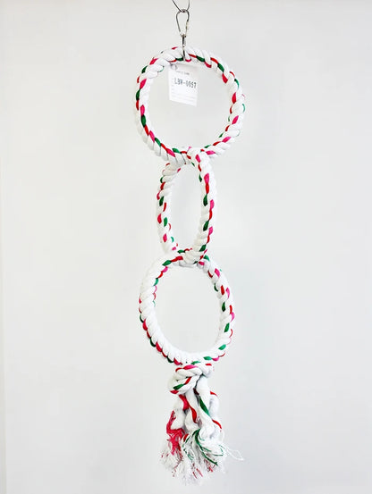Cotton Rope Ring Climbing Toy for Birds