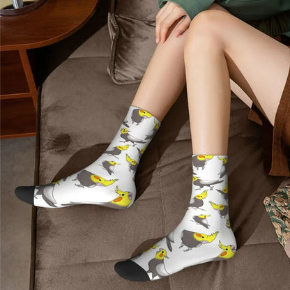 Cockatiel Print Crew Socks | Bon Bon Bird Toys