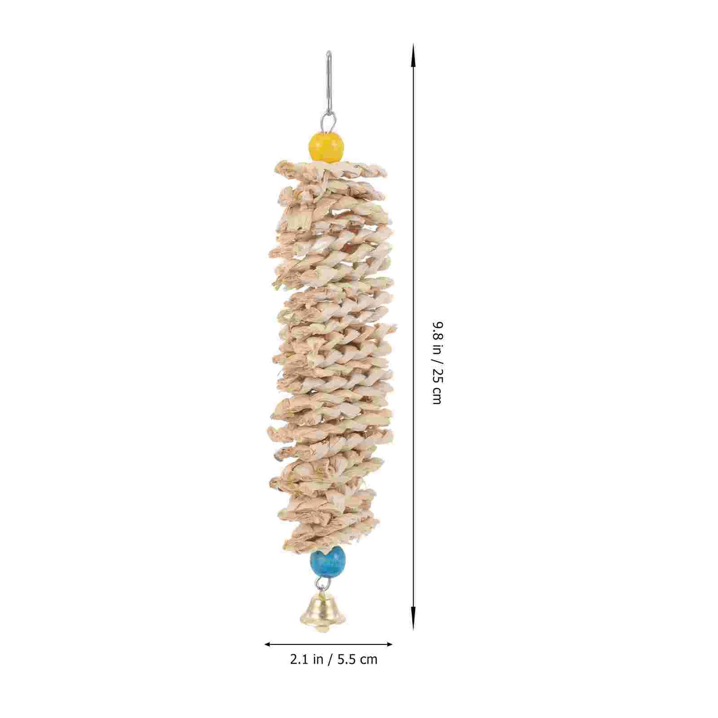 Stacked Corn Husk Shredder Toy for Birds | Bon Bon Bird Toys
