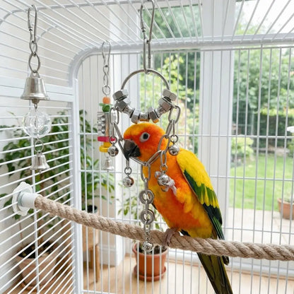 Stainless Steel Chain Bell Toy for Birds