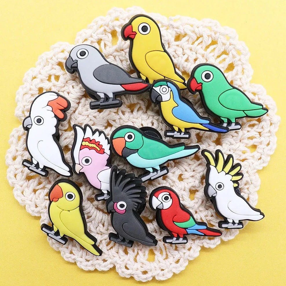 Colorful Bird Parrot Shoe Charms for Crocs - Bon Bon Bird Toys