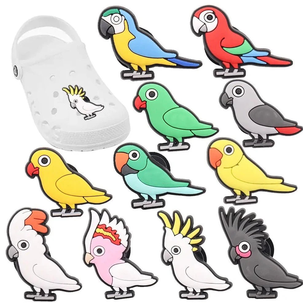 Colorful Bird Parrot Shoe Charms for Crocs - Bon Bon Bird Toys