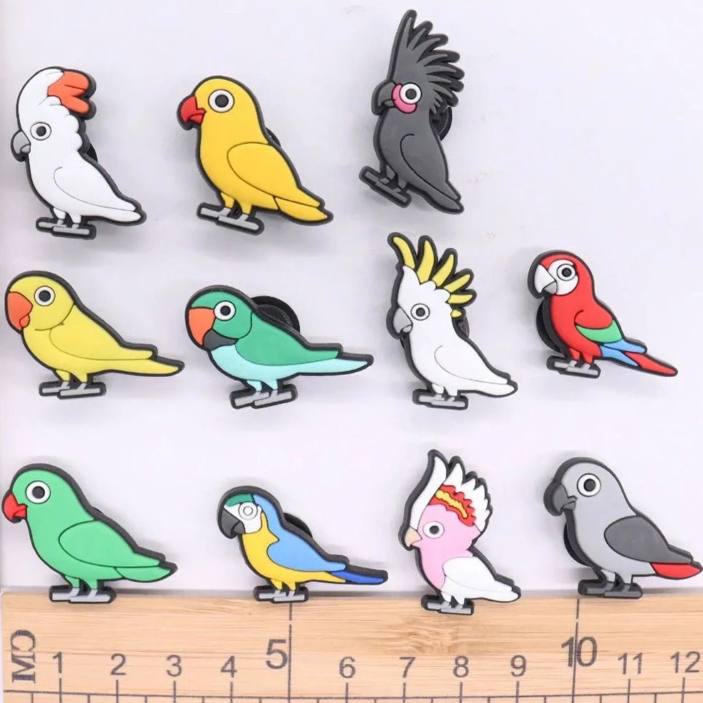 Colorful Bird Parrot Shoe Charms for Crocs - Bon Bon Bird Toys