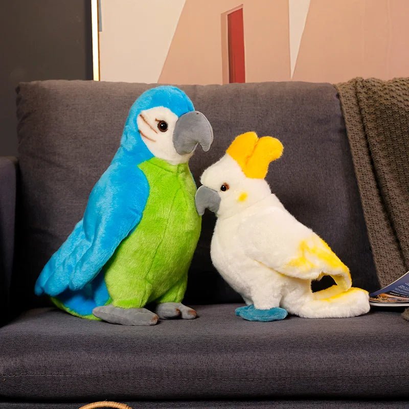 Colorful Plush Parrots - Bon Bon Bird Toys