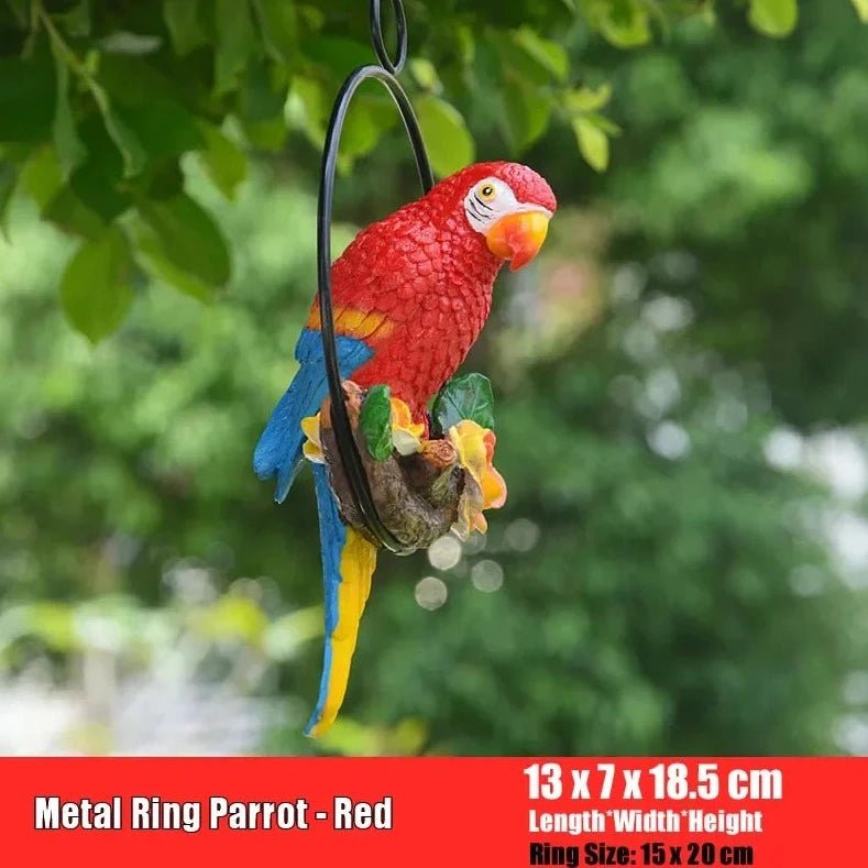 Creative Resin Parrot Outdoor Garden Statue - Bon Bon Bird Toys