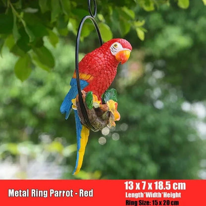 Creative Resin Parrot Outdoor Garden Statue - Bon Bon Bird Toys