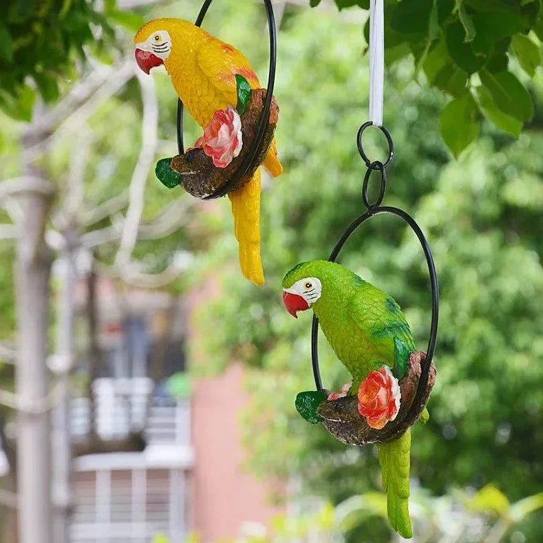 Creative Resin Parrot Outdoor Garden Statue - Bon Bon Bird Toys