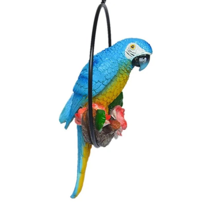 Creative Resin Parrot Outdoor Garden Statue - Bon Bon Bird Toys