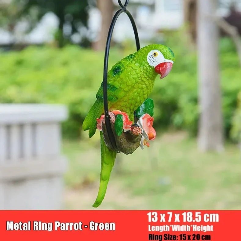 Creative Resin Parrot Outdoor Garden Statue - Bon Bon Bird Toys