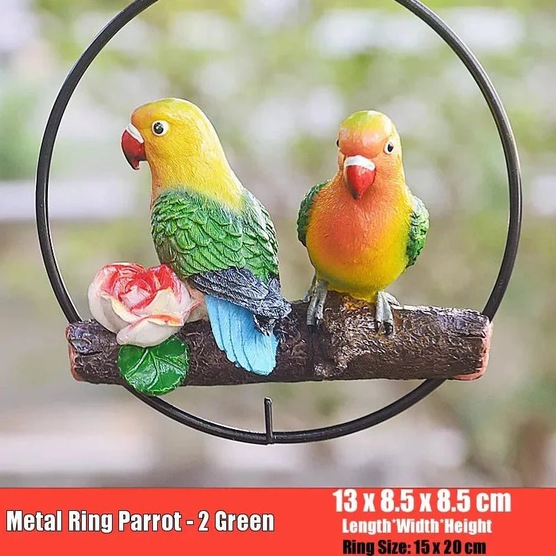 Creative Resin Parrot Outdoor Garden Statue - Bon Bon Bird Toys