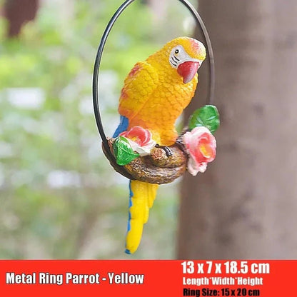 Creative Resin Parrot Outdoor Garden Statue - Bon Bon Bird Toys