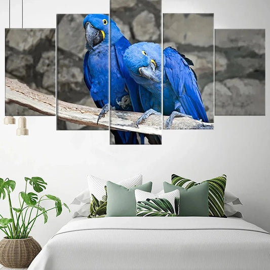 Hyacinth Macaws Canvas Wall Art Set - Bon Bon Bird Toys