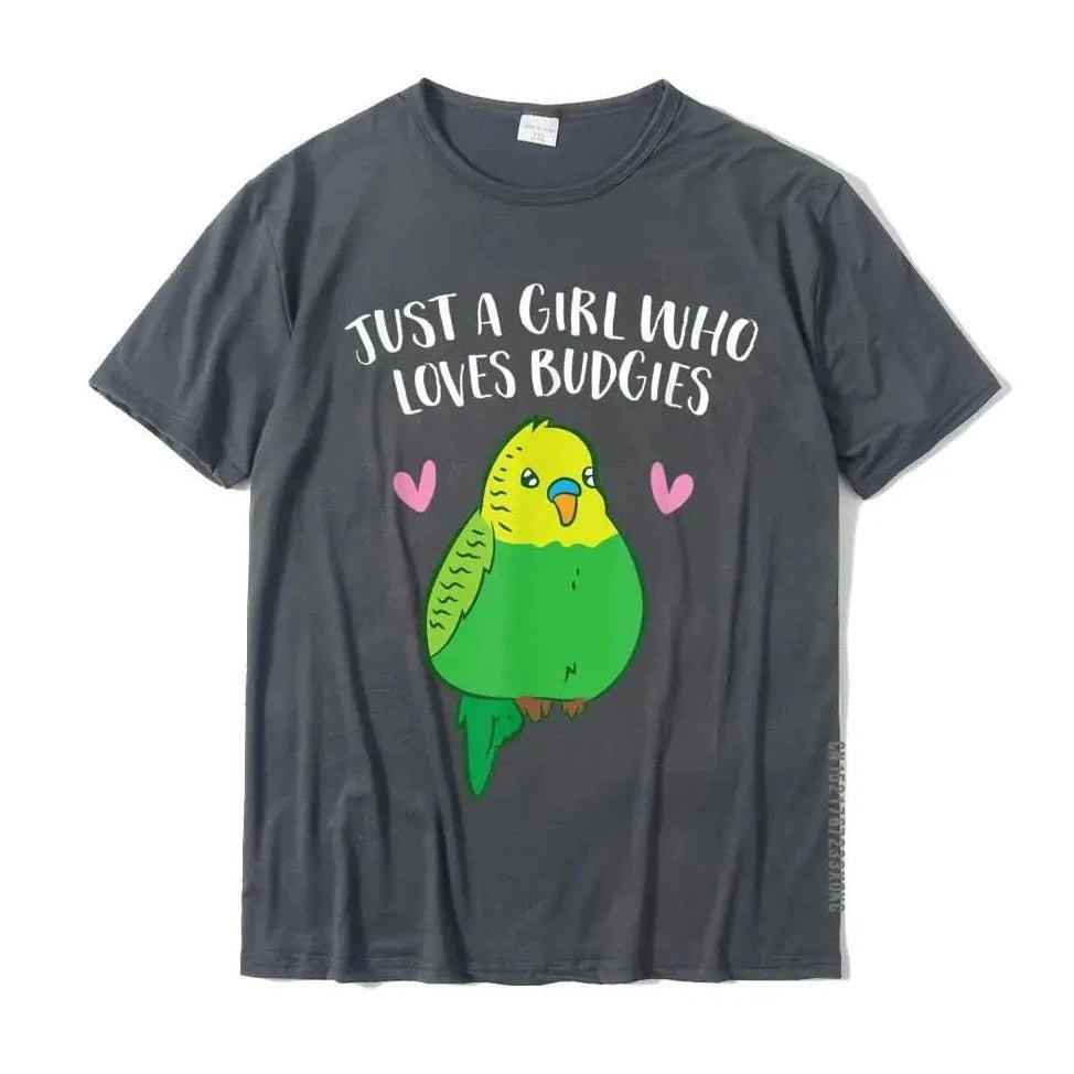 "Just A Girl Who Loves Budgies" T-Shirt - Bon Bon Bird Toys