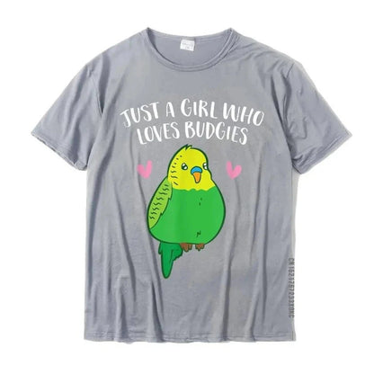 "Just A Girl Who Loves Budgies" T-Shirt - Bon Bon Bird Toys