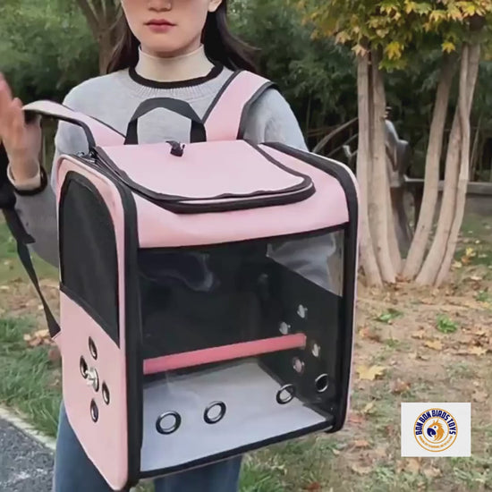 Large Bird Travel Backpack Carrier | Bon Bon Bird Toys