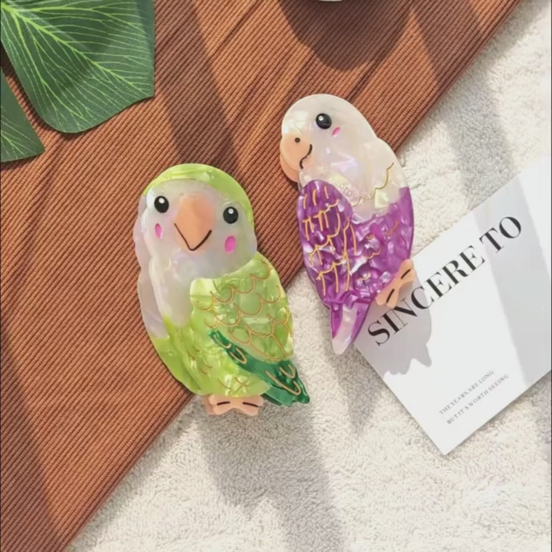 Lovebird Hair Claw Clip | Bon Bon Bird Toys