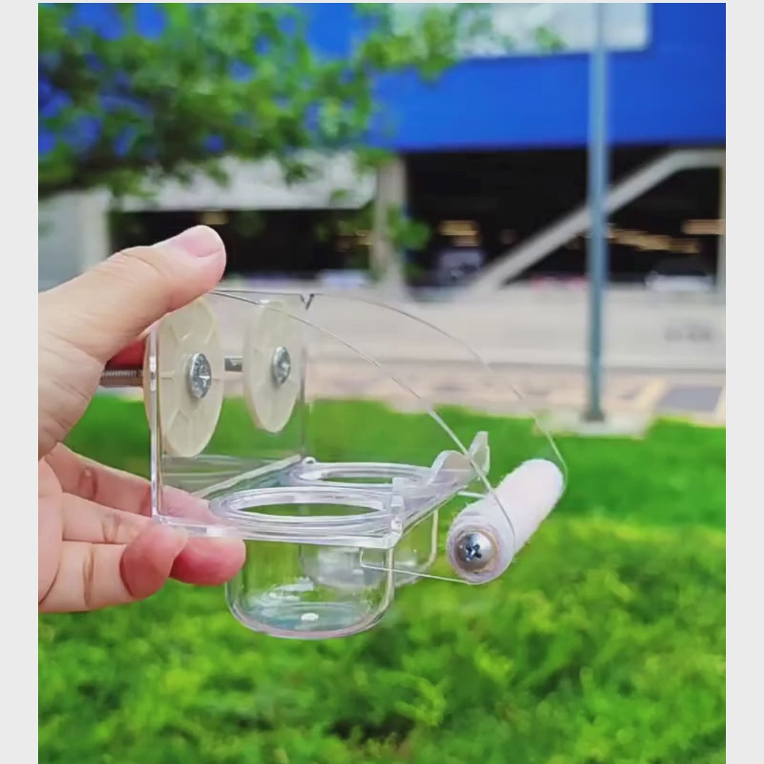 Clear Acrylic Bird Feeder Bowl | Bon Bon Bird Toys