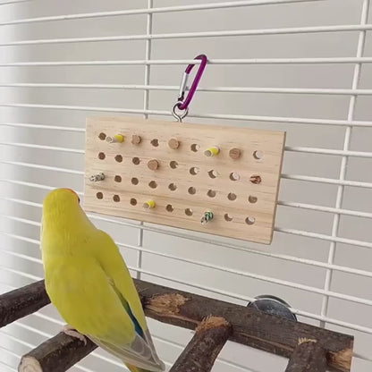 Wooden Plug Chew Board for Birds | Bon Bon Bird Toys