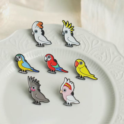 Parrot Enamel Pin | Bon Bon Bird Toys