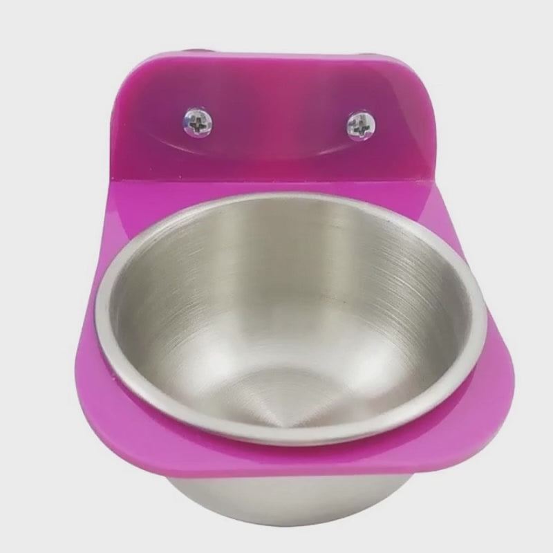 Stainless Steel Cage Bowl with Plastic Bracket