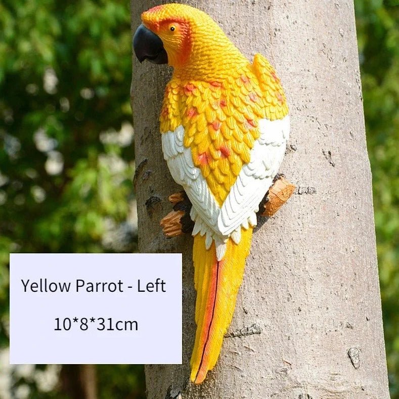 Realistic Parrot Resin Garden Decoration - Bon Bon Bird Toys