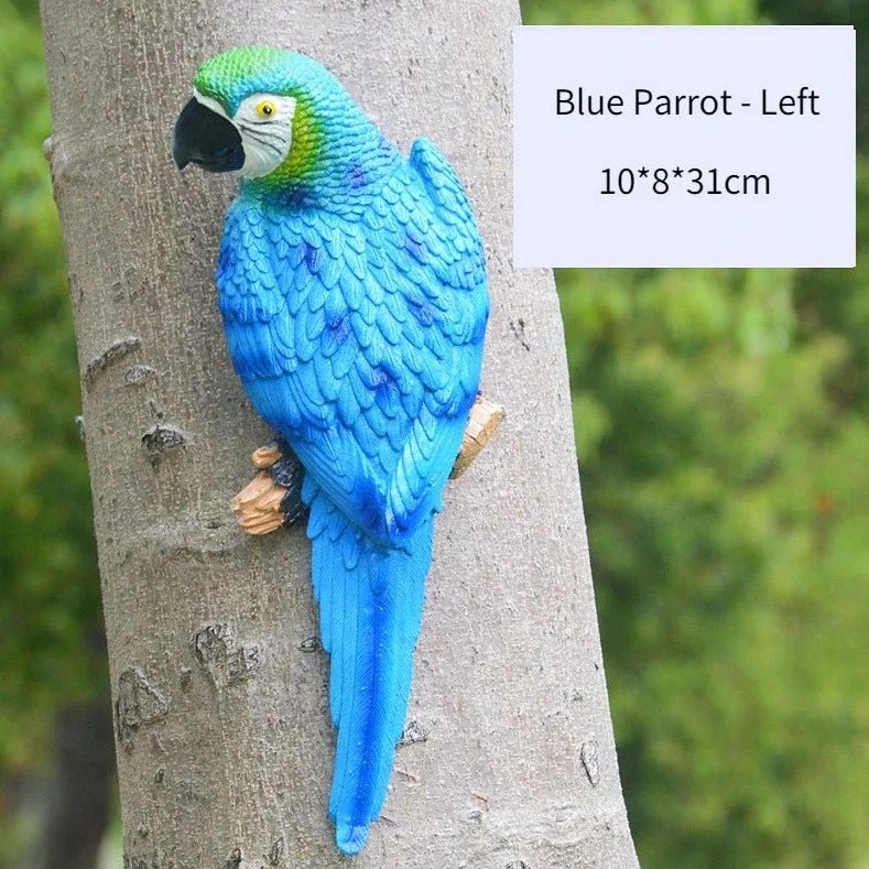 Realistic Parrot Resin Garden Decoration - Bon Bon Bird Toys