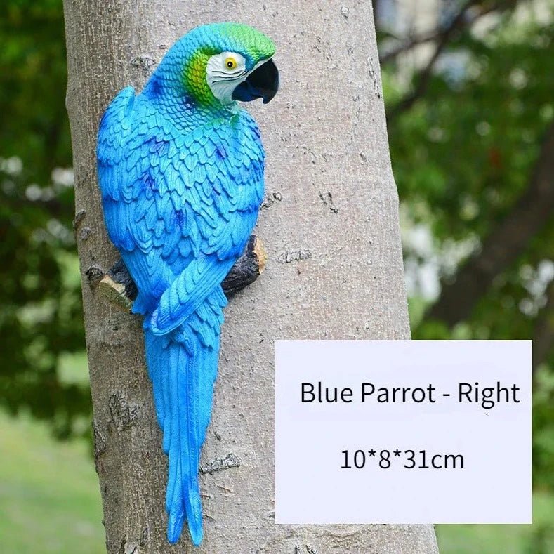 Realistic Parrot Resin Garden Decoration - Bon Bon Bird Toys