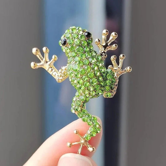 Rhinestone Frog Brooches - Bon Bon Bird Toys