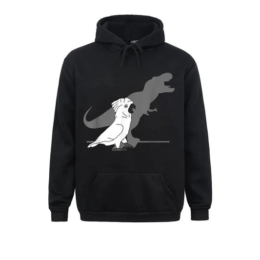 "Screaming Parrot" Funny T-Rex Cockatoo Hoodie - Bon Bon Bird Toys