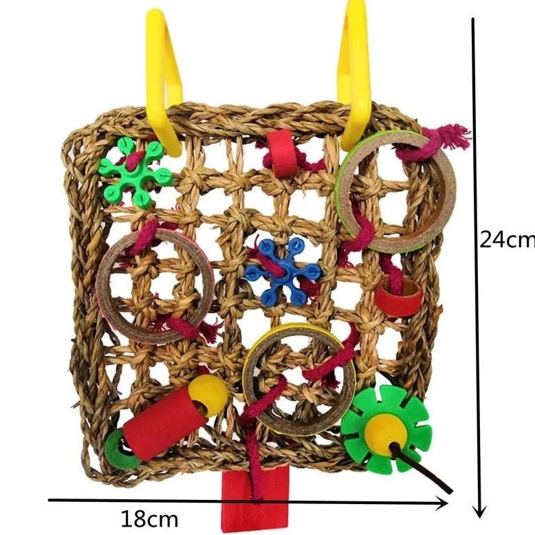 Seagrass Mat Biting & Climbing Toy - Bon Bon Bird Toys