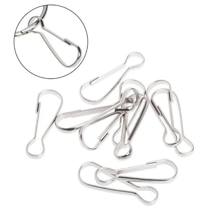 Stainless Steel Hooks - 10 - piece Set - Bon Bon Bird Toys