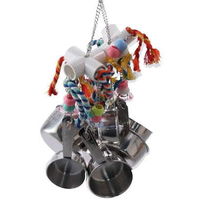 Stainless - Steel Pots Parrot Toy - Bon Bon Bird Toys