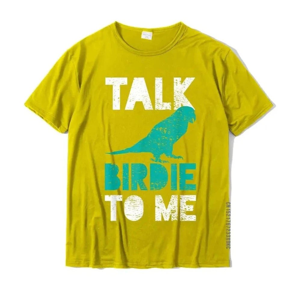 "Talk Birdie To Me" Funny T-Shirt - Bon Bon Bird Toys