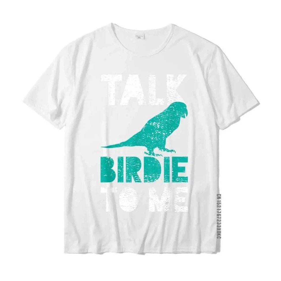 "Talk Birdie To Me" Funny T-Shirt - Bon Bon Bird Toys